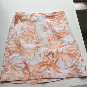 Abercrombie & Fitch Orange Floral A-Line Mini Skirt Resort Wear